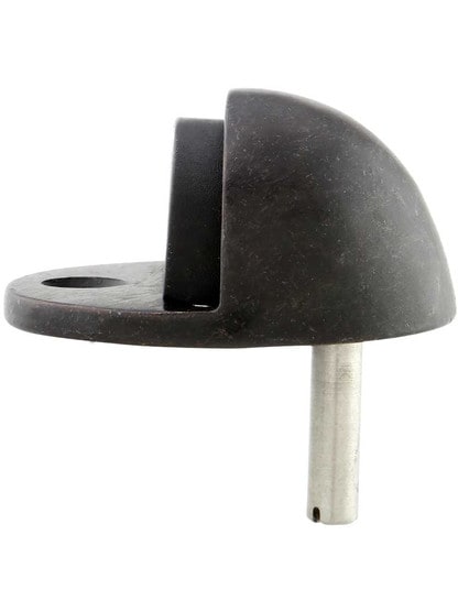 Alternate View of Solid Bronze Floor-Mount Dome Door Stop.
