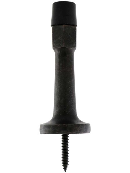 Alternate View of Solid-Bronze Baseboard Door Stop - 3 inch.
