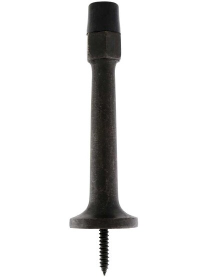 Alternate View of Solid-Bronze Baseboard Door Stop - 4 inch.