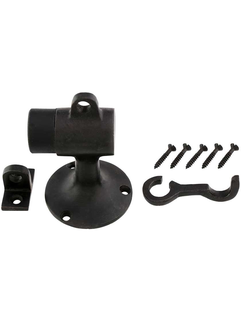 SolidBronze Door Stop with Matching Holder House of Antique Hardware