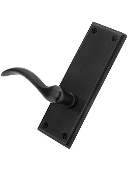 Alternate View 3 of Solid Bronze Rectangular Door Set with Churchill Levers.