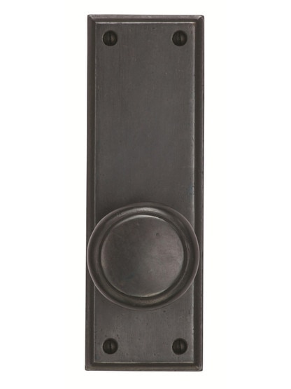 Solid Bronze Rectangular Door Set with Newport Knobs