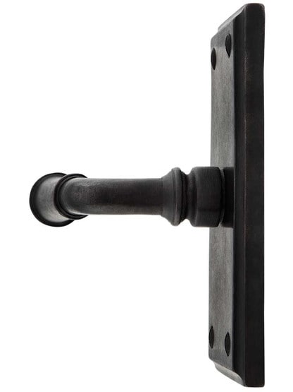 Alternate View 2 of Solid Bronze Rectangular Short-Plate Door Set with Colonial Levers.