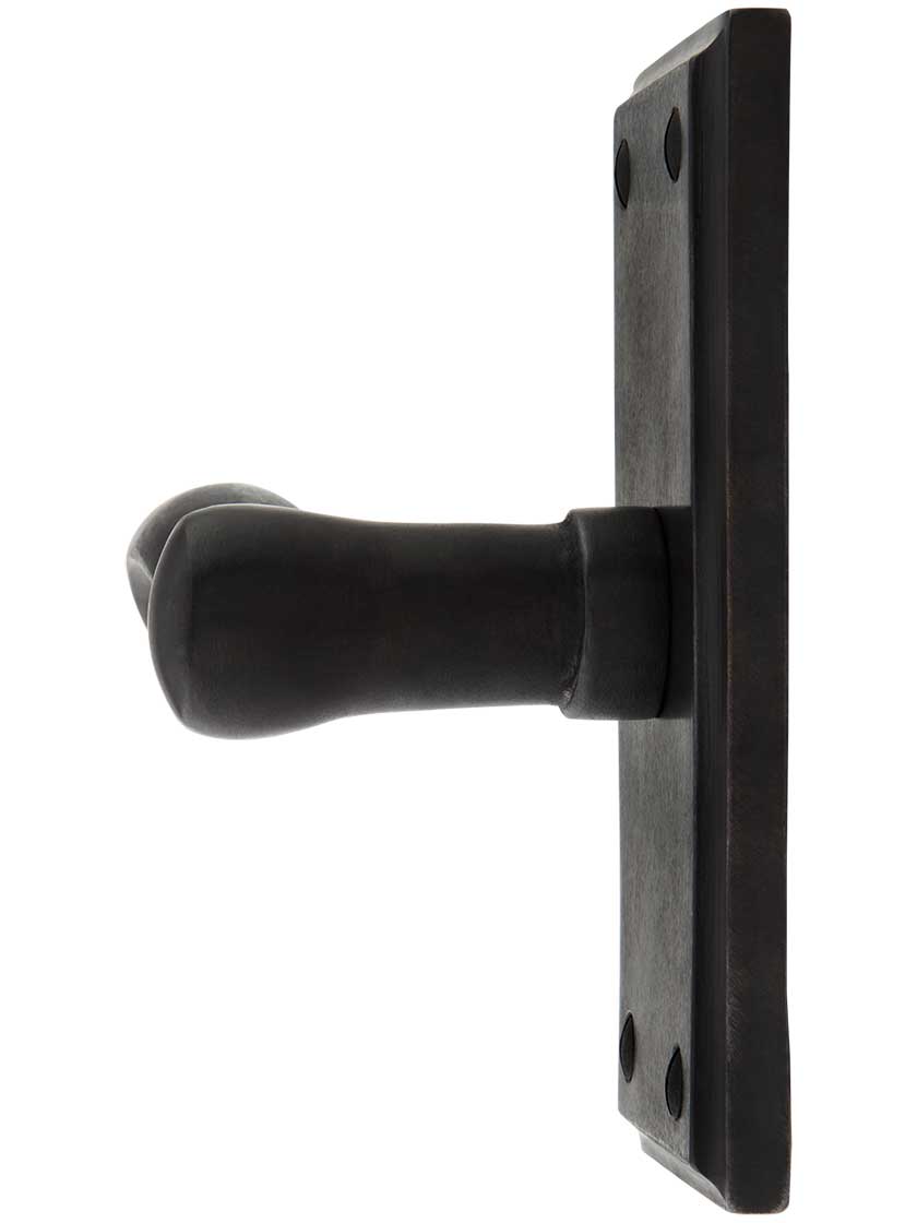 Alternate View 2 of Solid Bronze Rectangular Short-Plate Door Set with Churchill Levers.