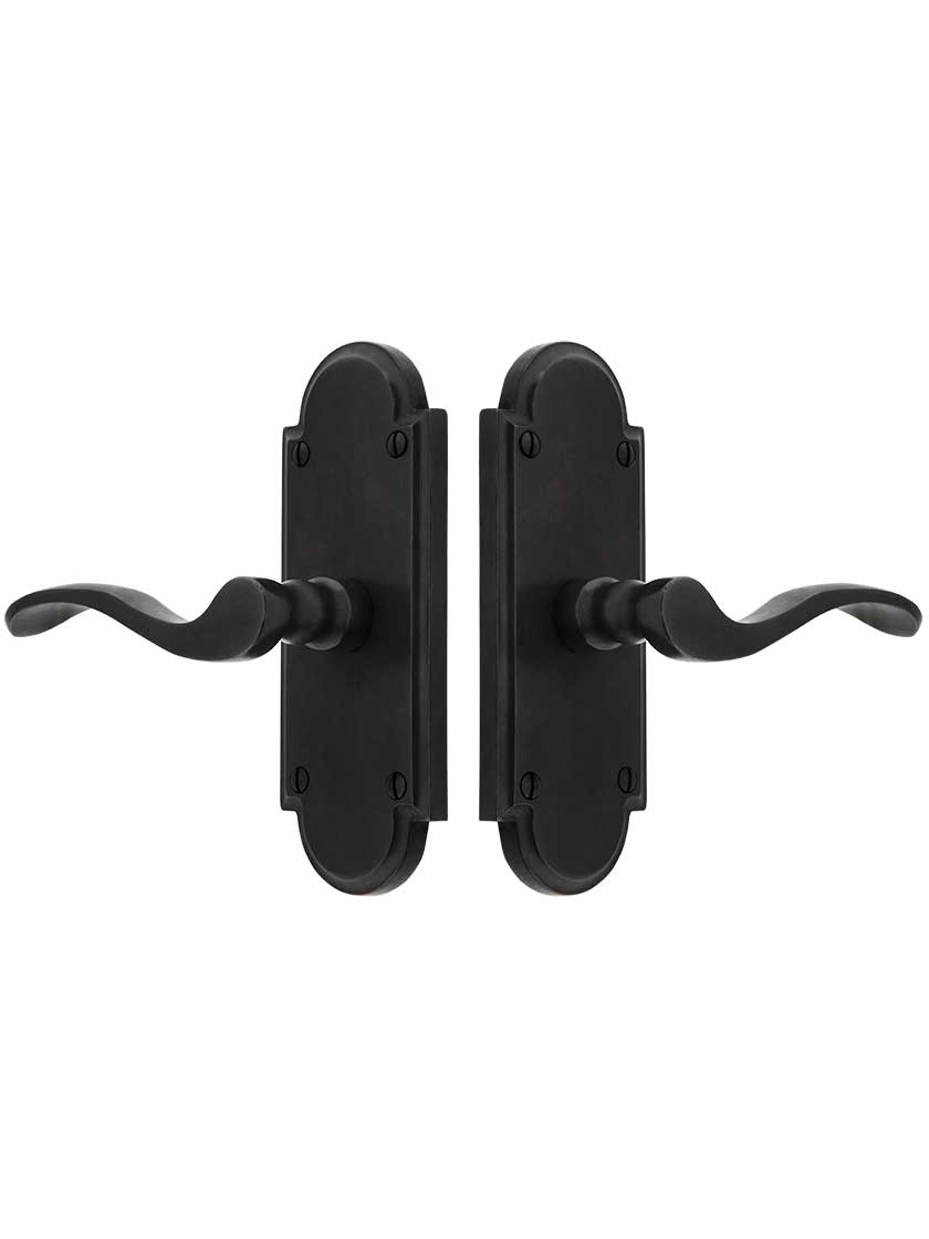 Solid Bronze ArchedPlate Door Set with Chester Levers House of