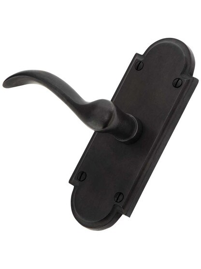 Alternate View 3 of Solid Bronze Arched-Plate Door Set with Churchill Levers.