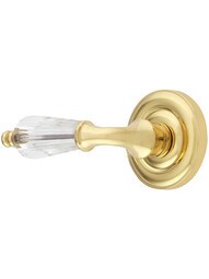 Colonial Rosette Door Set With Crystal Glass Levers