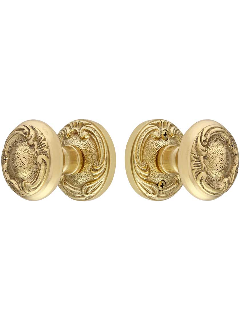 Alternate View of Lafayette Rosette Set with Lafayette Door Knobs.