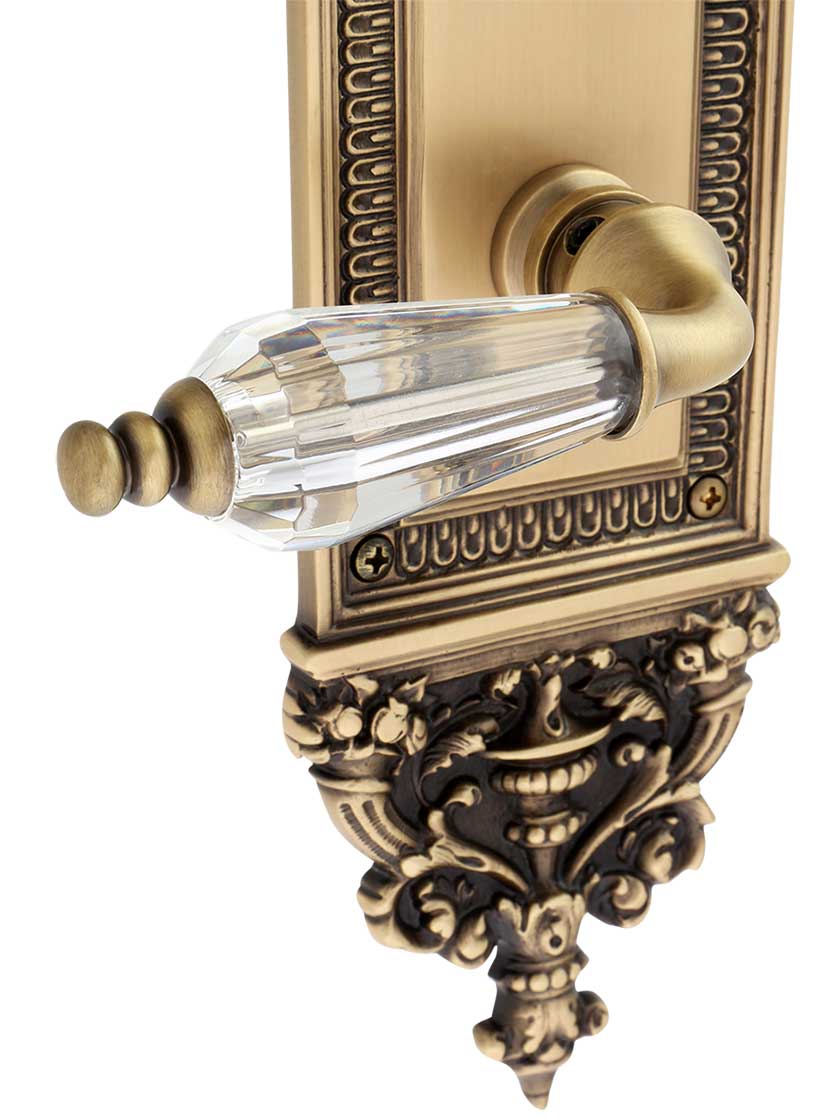Alternate View 3 of Apollo Interior Door Set With Crystal Glass Lever Handles