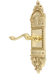 Solid Brass European Style Door Set with Rope Levers.