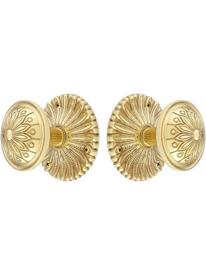 Alternate View of Hollywood Regency Door Set with Helios Knobs.