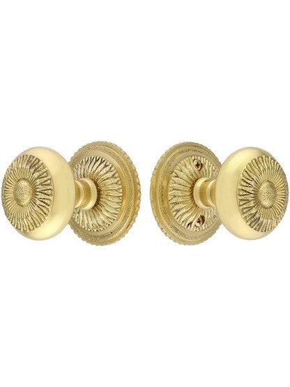 Alternate View of Sunburst Rosette with Sunburst Door Knobs.