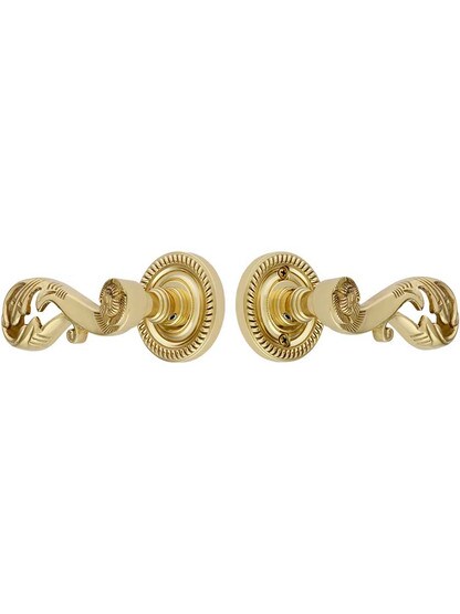Alternate View of Charleston Rosette with Champagne Door Levers.
