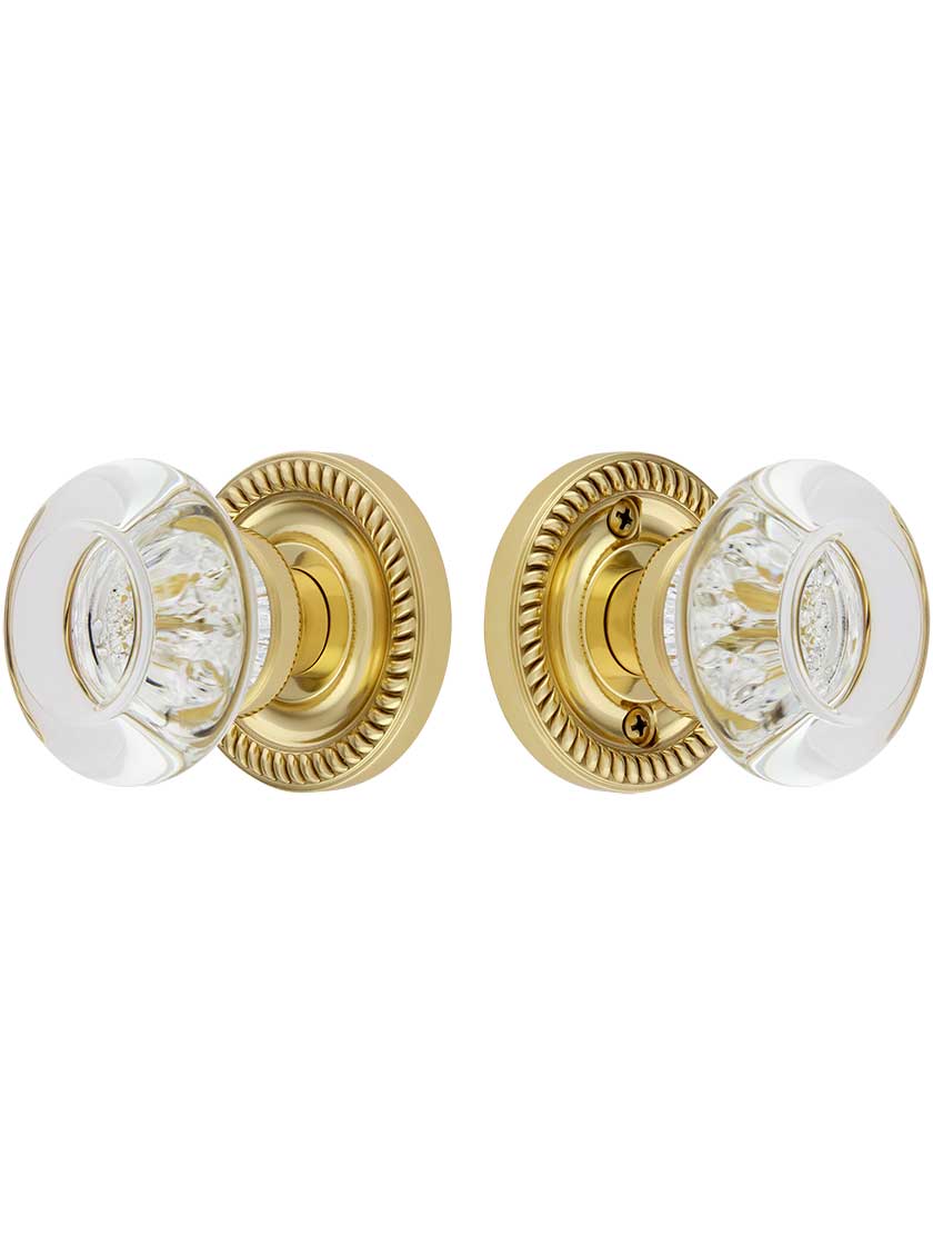 Charleston Rosette Door Set With Empire Door Knobs House of Antique