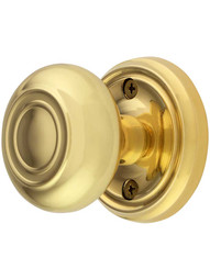 Classic Rosette Door Set with Deco Style Knobs.