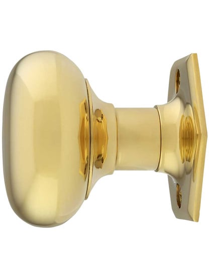 Alternate View 2 of Hexagonal Rosette Door Set with Wrought Brass Knobs.