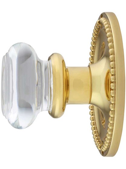 Alternate View 2 of Large Beaded Rosette Door Set with Round Glass Knobs.
