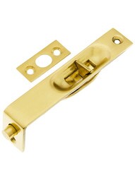 4" Flush Mounted Door Bolt In Solid Brass