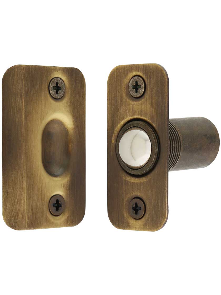 Ball Catch Tension Latch for Doors Solid Brass Round Corner 8 Finishes by FPL
