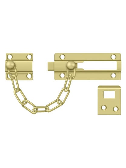 Alternate View of Solid-Brass Chain Door Guard.