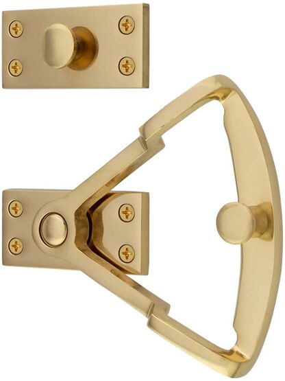 Alternate View of Solid Brass Dutch Door Quadrant.