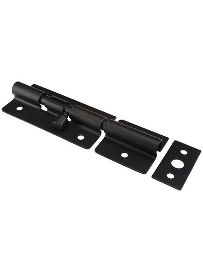 4 inch Stainless Steel Barrel Bolt with Black Powder Coating .