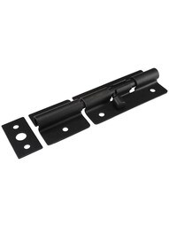 4" Powder Coated Stainless Steel Door Barrel Bolt in Black
