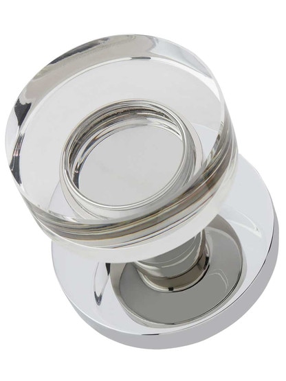 Alternate View 3 of Disc Rosette Door Set with Disc Crystal-Glass Knobs.