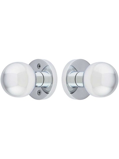 Alternate View of Disc Rosette Door Set With Orb Knobs