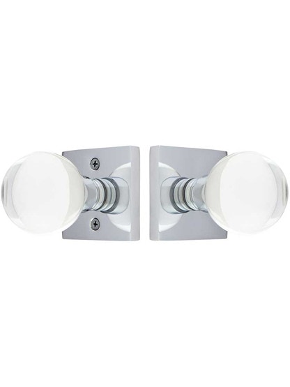 Alternate View of Square Rosette Door Set With Bristol Knobs