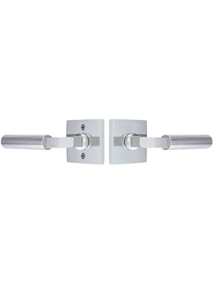 Alternate View of Square Rosette Door Set With Hercules Levers