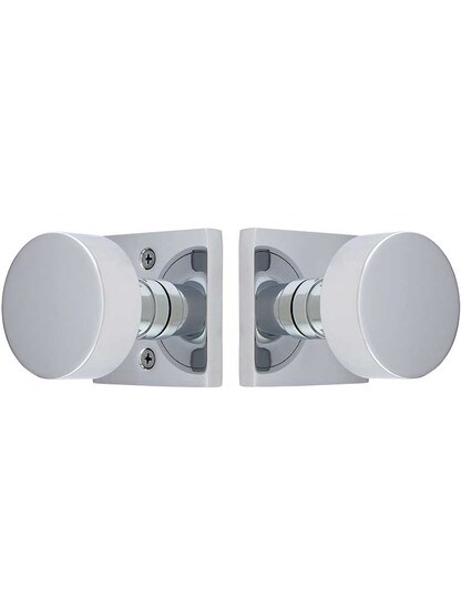 Alternate View of Square Rosette Door Set With Disc Knobs