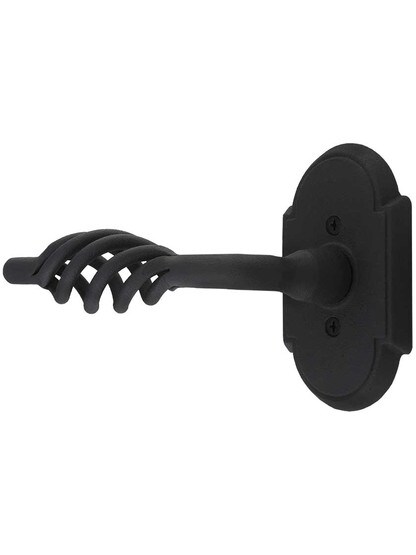 Wrought Steel Arched-Rosette Door Set with Lafayette Levers
