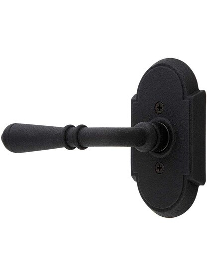 Wrought Steel Arched Rosettes With Normandy Levers