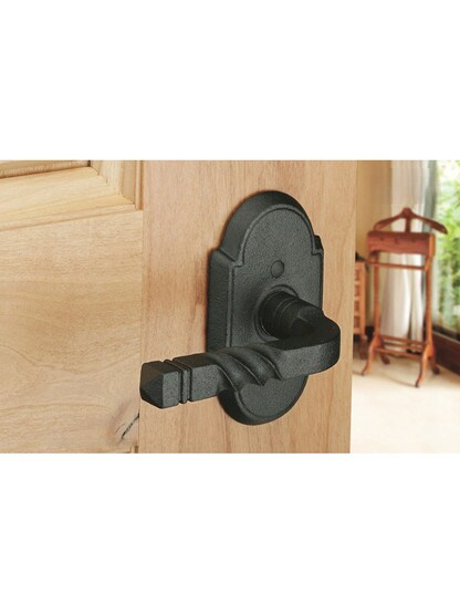 Wrought Steel Arched Rosettes With San Carlos Levers