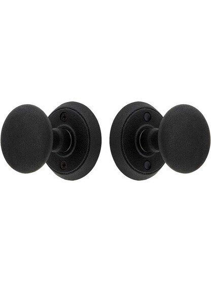 Alternate View of Wrought Steel Rosettes With Round Knobs.