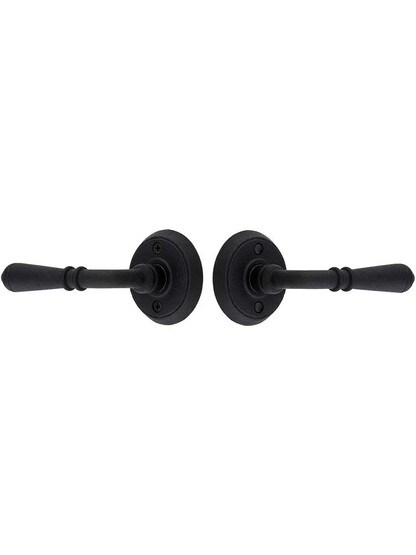 Alternate View of Wrought Steel Rosettes With Normandy Levers