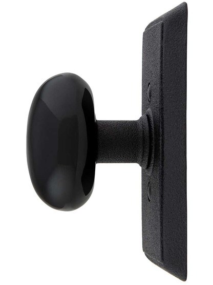 Alternate View 2 of Wrought Steel Providence Door Set With Black Porcelain Door Knobs