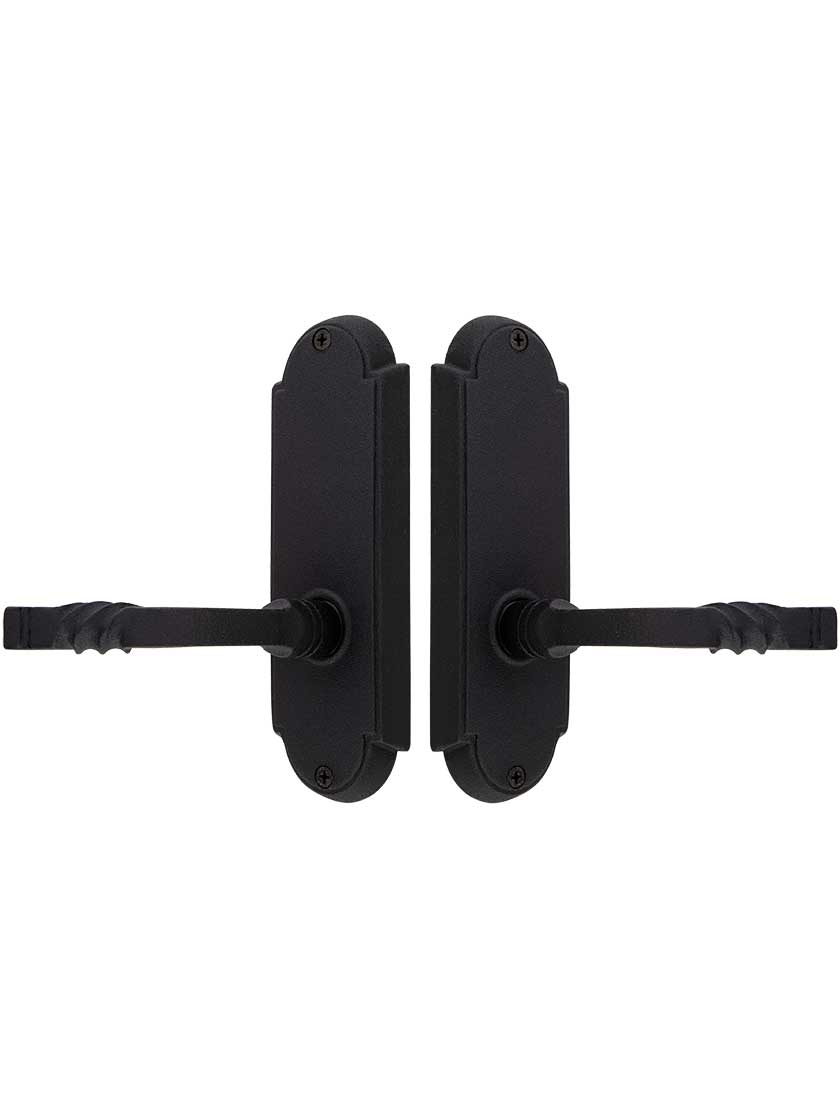 Alternate View of Wrought Steel Colonial Door Set With San Carlos Levers