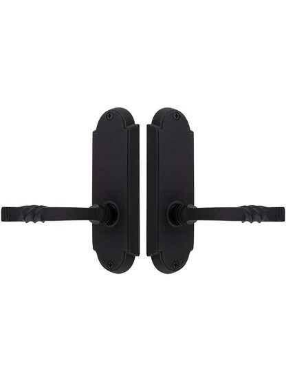 Alternate View of Wrought Steel Colonial Door Set With San Carlos Levers