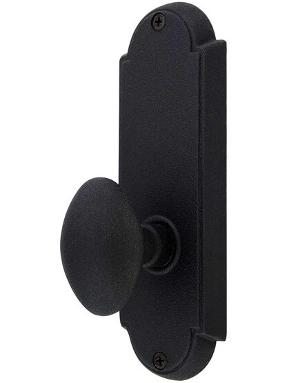 Wrought Steel Colonial Door Set With Oval Knobs