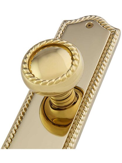 Alternate View 3 of Colonial Revival Rope Design Door Set With Matching Rope Knobs