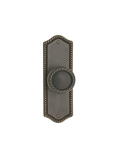 Colonial Revival Rope Design Door Set With Matching Rope Knobs