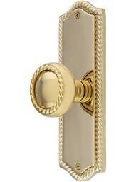 Colonial Revival Rope Design Door Set With Matching Rope Knobs