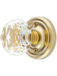Classic Rosette Set With Diamond Crystal Glass Door Knobs.