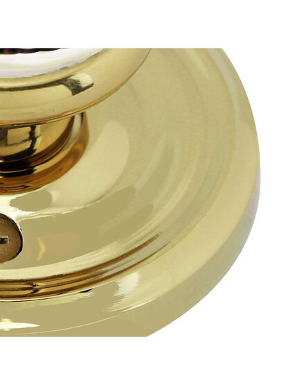 Alternate View 3 of Classic Rosette Door Set with Lowell Crystal Glass Knobs.