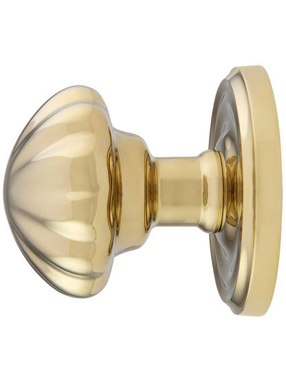 Alternate View 2 of Classic Rosette Set With Fluted Brass Knobs