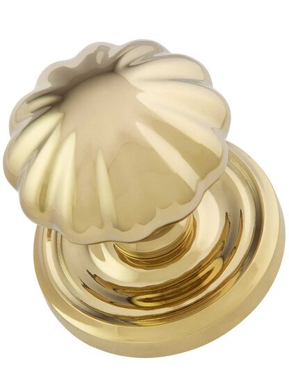 Alternate View 3 of Classic Rosette Set With Fluted Brass Knobs