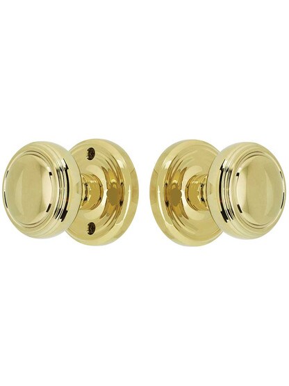 Alternate View of Classic Rosette Door Set with Norwich Knobs.