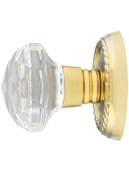 Alternate View 2 of Classic Rope Rosette Set With Diamond Crystal Glass Knobs